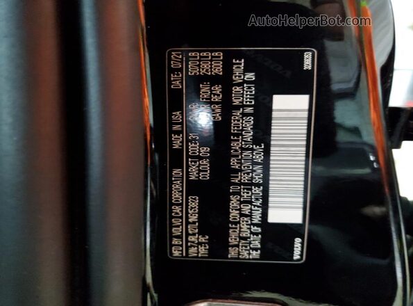 7JRL12TL1NG153823 2022 VOLVO S60 Black 