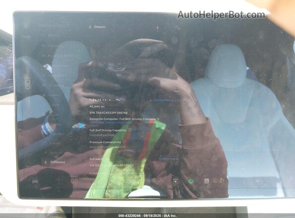 7SAXCAE52PF366749 2023 TESLA MODEL X Black Вид задніх сидінь