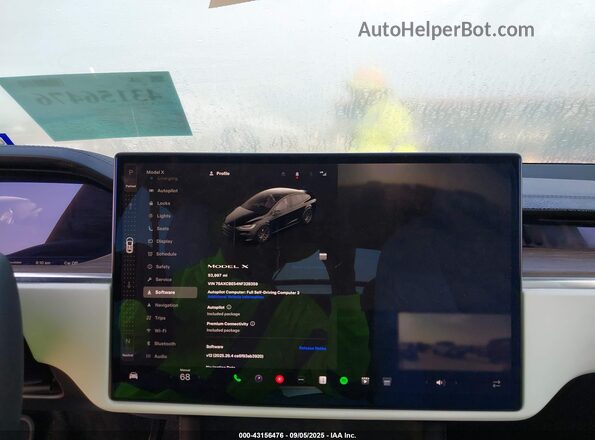 7SAXCBE54NF328359 2022 TESLA MODEL X Черный 