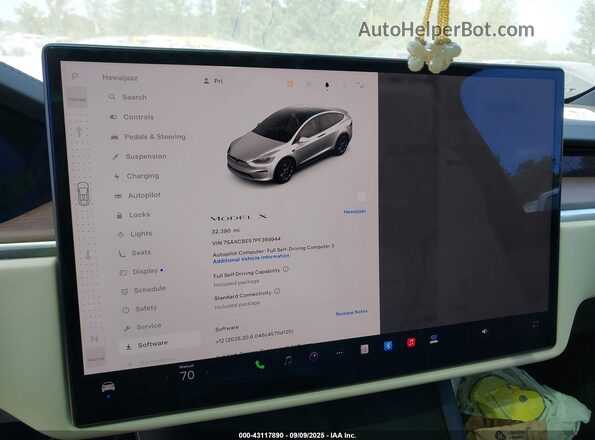 7SAXCBE57PF369944 2023 TESLA MODEL X White 