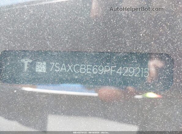 7SAXCBE69PF429215 2023 TESLA MODEL X White Widok komory silnika