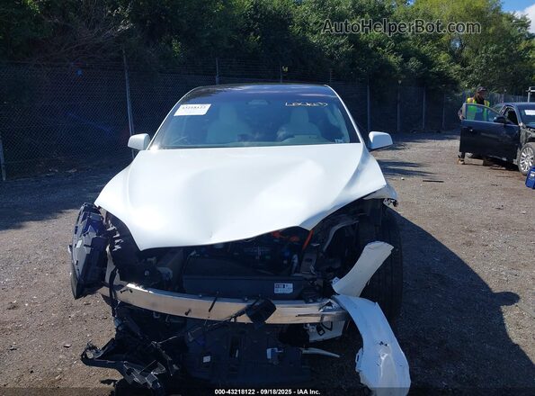 7SAXCBE69PF429215 2023 TESLA MODEL X White Widok wnętrza z tyłu