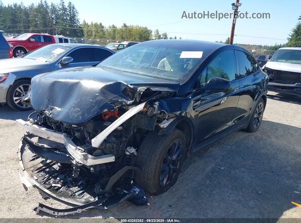 7SAXCDE5XNF358896 2022 TESLA MODEL X Черный Передняя левая четверть