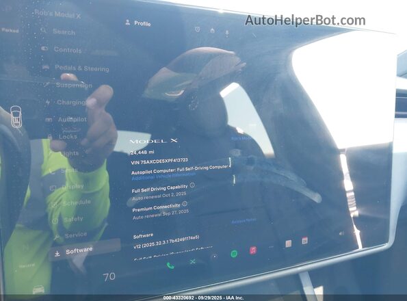 7SAXCDE5XPF413723 2023 TESLA MODEL X Black 