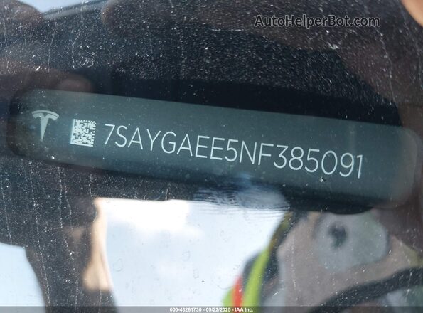 7SAYGAEE5NF385091 2022 TESLA MODEL Y Black 