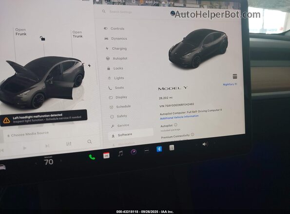 7SAYGDED6RF042482 2024 TESLA MODEL Y Dark Blue Հետևի նստատեղերի տեսք