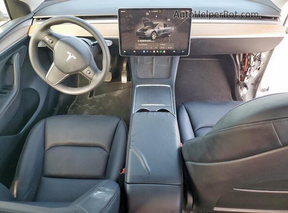 7SAYGDED7RF009961 2024 TESLA MODEL Black Widok deski rozdzielczej