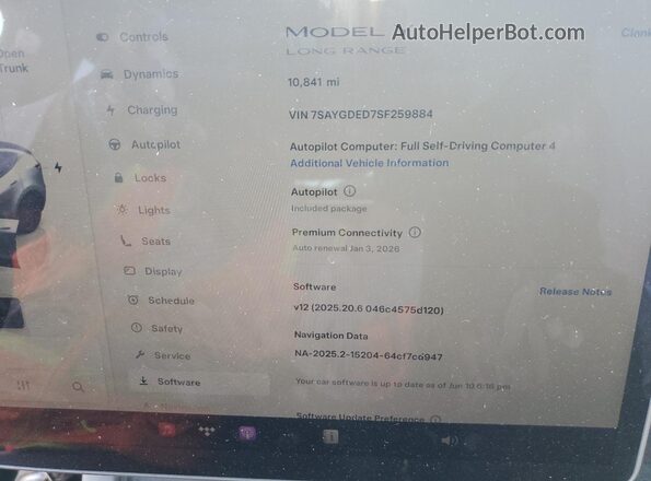 7SAYGDED7SF259884 2025 TESLA MODEL Gray 