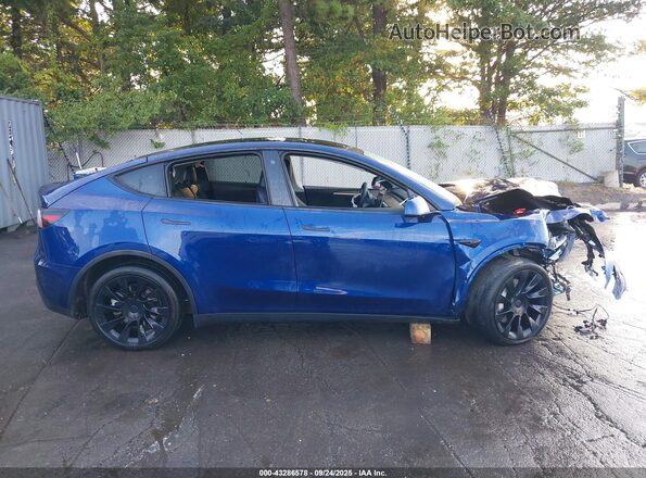 7SAYGDEE3PA123457 2023 TESLA MODEL Y Blue Widok zestawu wskaźników