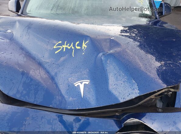 7SAYGDEE3PA123457 2023 TESLA MODEL Y Blue Widok z tyłu