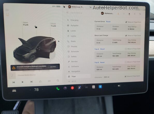 7SAYGDEE3SA352407 2025 TESLA MODEL Black Widok zestawu wskaźników