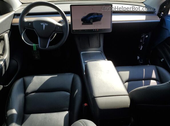 7SAYGDEE7NF369556 2022 TESLA MODEL Blue Вид панелі приладів
