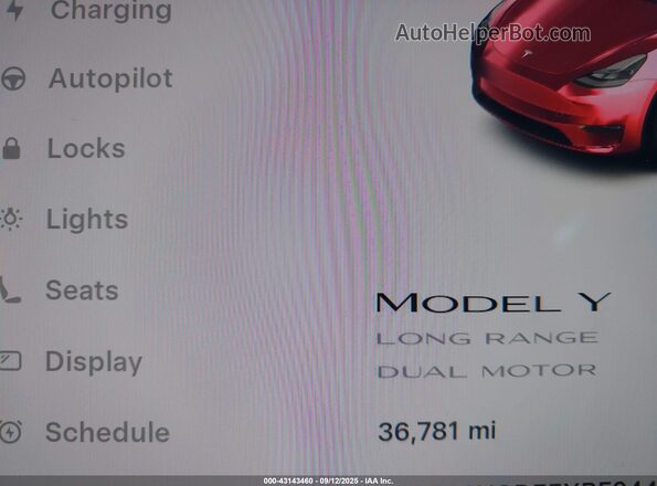 7SAYGDEEXRF044292 2024 TESLA MODEL Y Синий Вид задних сидений