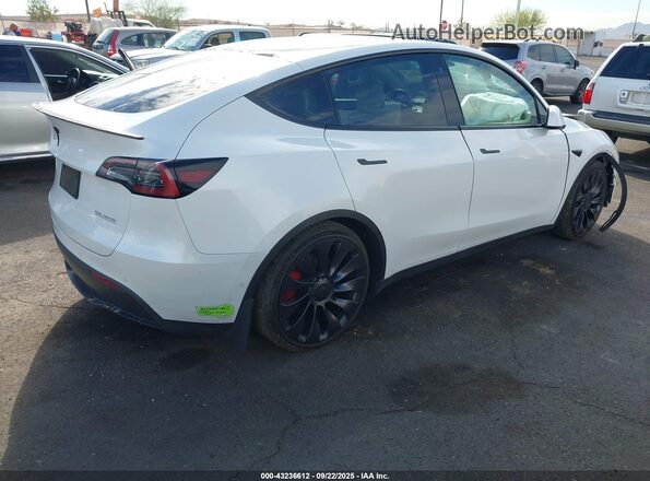 7SAYGDEF7NF398189 2022 TESLA MODEL Y White Задня права чверть