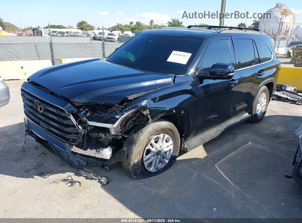 7SVAAABA0SX062429 2025 TOYOTA SEQUOIA Black Առջևի ձախ երեք քառորդ տեսարան