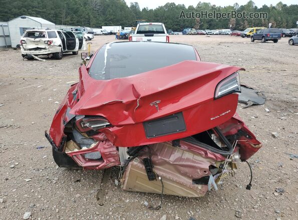 5YJ3E1EB9LF600360 2020 TESLA MODEL Red Vista interior delantera