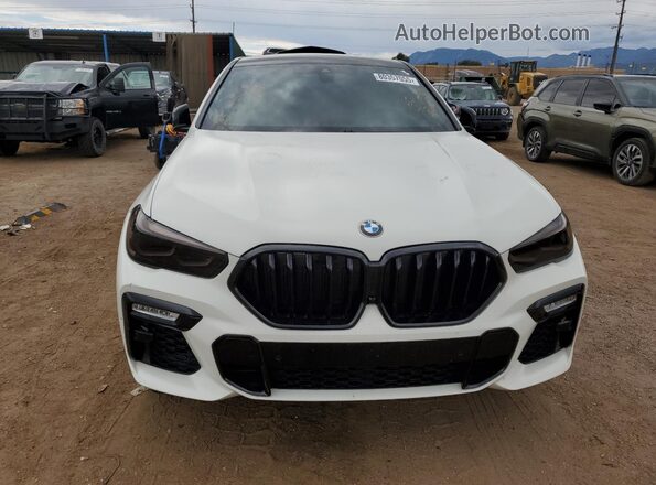 5UXCY4C07M9E05557 2021 BMW X6 White 