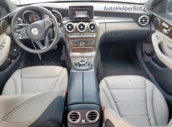 55SWF4JB2JU257338 2018 MERCEDES-BENZ C Gray Вид щитка приладів