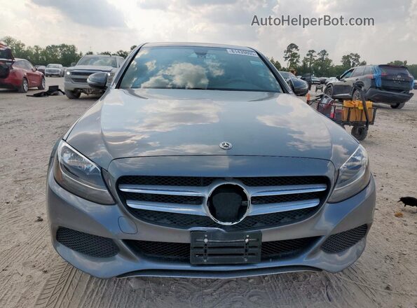 55SWF4JB2JU257338 2018 MERCEDES-BENZ C Gray Вид ззаду
