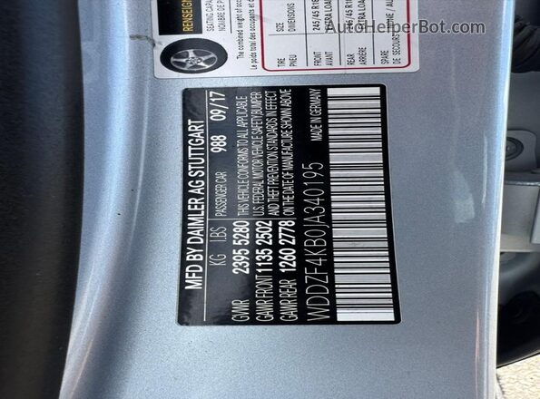 WDDZF4KB0JA340195 2018 MERCEDES-BENZ E Purple 
