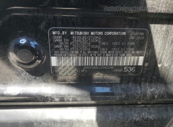 JA4AT5AA2JZ042290 2018 MITSUBISHI ECLIPSE Black 