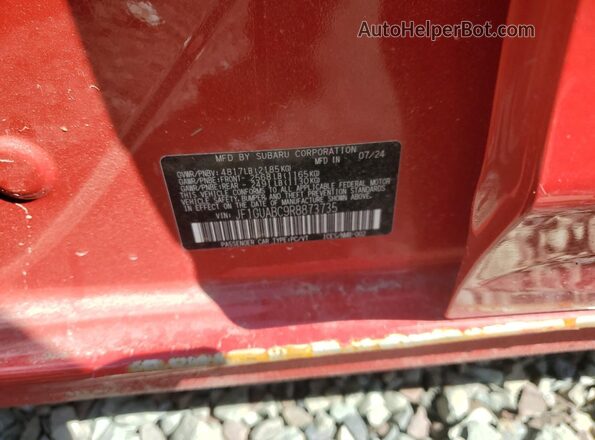 JF1GUABC9R8873735 2024 SUBARU IMPREZA Красный 