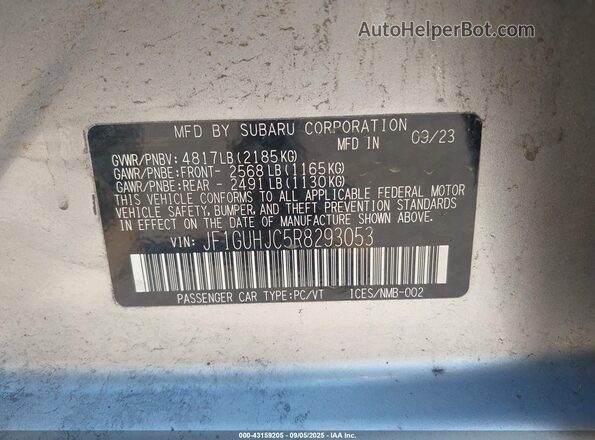 JF1GUHJC5R8293053 2024 SUBARU IMPREZA Silver 