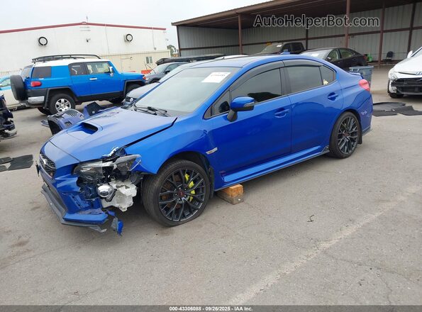 JF1VA2T67J9823798 2018 SUBARU WRX Blue წინა მარცხენა ხედი სამი მეოთხედიდან