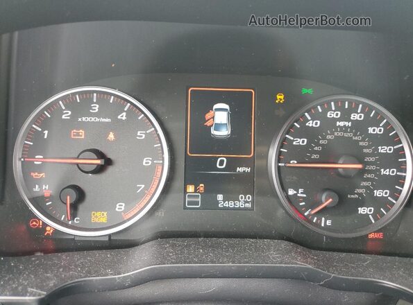 JF1VBAA69P9815379 2023 SUBARU WRX Blue Instrument cluster view
