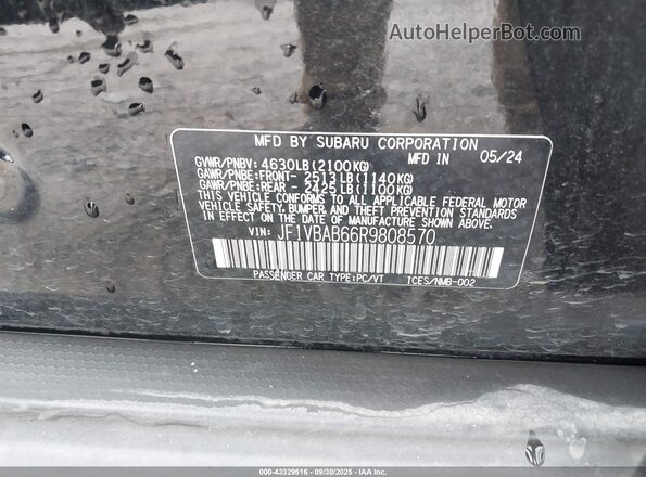 JF1VBAB66R9808570 2024 SUBARU WRX Black 