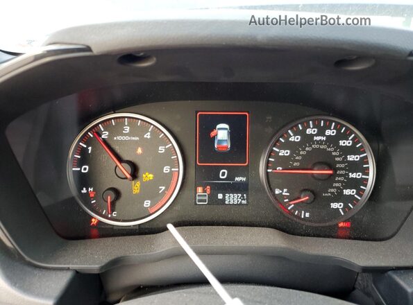 JF1VBAH6XR9819451 2024 SUBARU WRX Blue Widok zestawu wskaźników