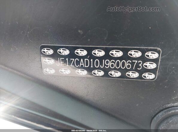 JF1ZCAD10J9600673 2018 SUBARU BRZ Черный 
