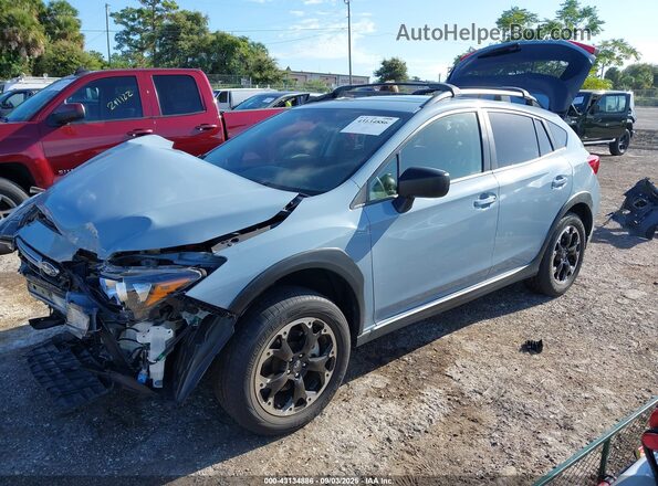 JF2GTAAC3M9665658 2021 SUBARU CROSSTREK Light Blue Przód lewy