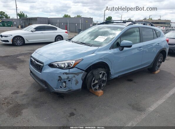 JF2GTADC7JH312479 2018 SUBARU CROSSTREK Light Blue წინა მარცხენა ხედი სამი მეოთხედიდან