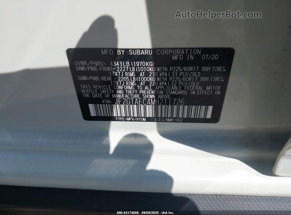 JF2GTAEC4MH211726 2021 SUBARU CROSSTREK White 