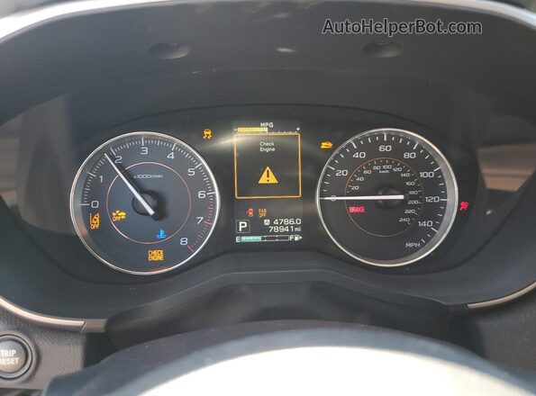 JF2GTAMC3JH202707 2018 SUBARU CROSSTREK Silver Սարքավորումների վահանակի տեսք