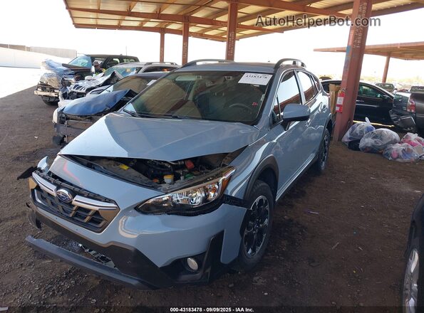 JF2GTAPC7M8334093 2021 SUBARU CROSSTREK Gray Առջևի ձախ երեք քառորդ տեսարան
