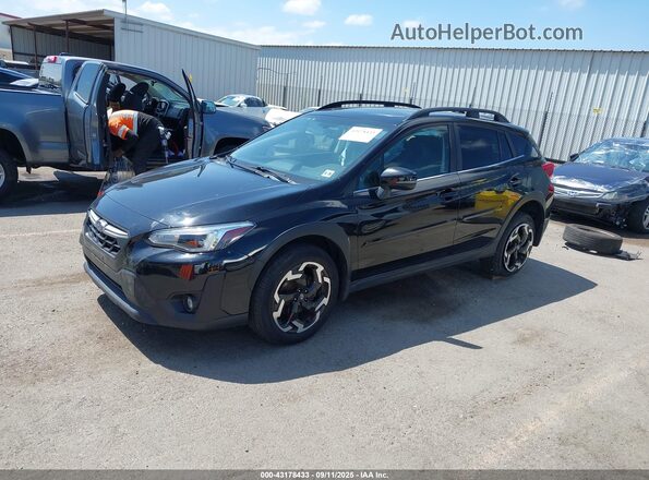 JF2GTHMC4M8381613 2021 SUBARU CROSSTREK Black Առջևի ձախ երեք քառորդ տեսարան