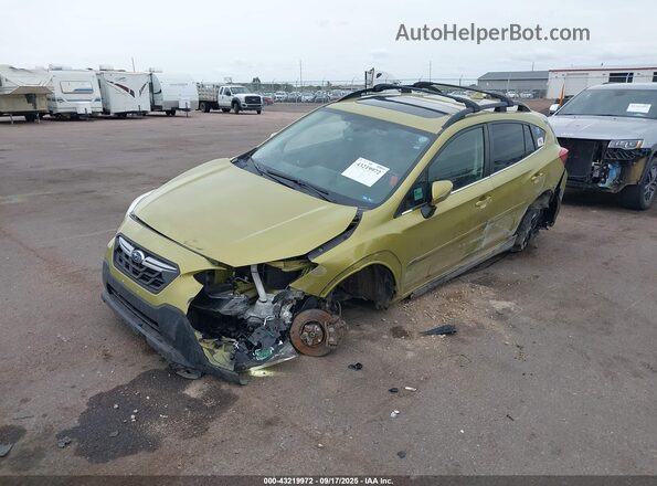 JF2GTHNC3NH253573 2022 SUBARU CROSSTREK Green Vista tres cuartos delantera izquierda