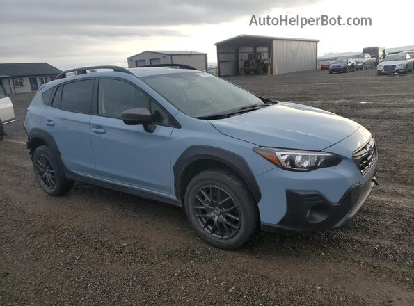 JF2GTHSCXNH229646 2022 SUBARU CROSSTREK Blue Delantero derecho