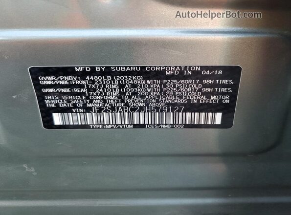 JF2SJABC2JH579127 2018 SUBARU FORESTER 2.5 Зеленый 