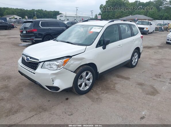 JF2SJABC3GH456705 2016 SUBARU FORESTER 2.5 Белый Передняя левая четверть