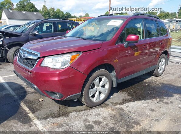 JF2SJARC2GH473260 2016 SUBARU FORESTER 2.5 Burgundy Przód lewy