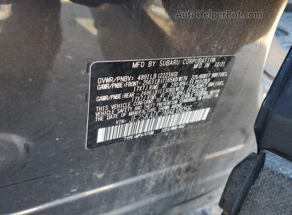 JF2SKADC2NH438056 2022 SUBARU FORESTER Gray Շարժիչի բաժամունքի տեսք