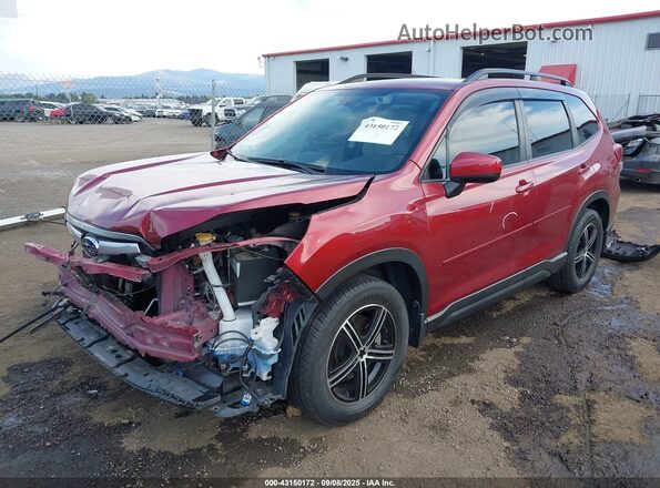 JF2SKAJC7MH565033 2021 SUBARU FORESTER Maroon Vista tres cuartos delantera izquierda