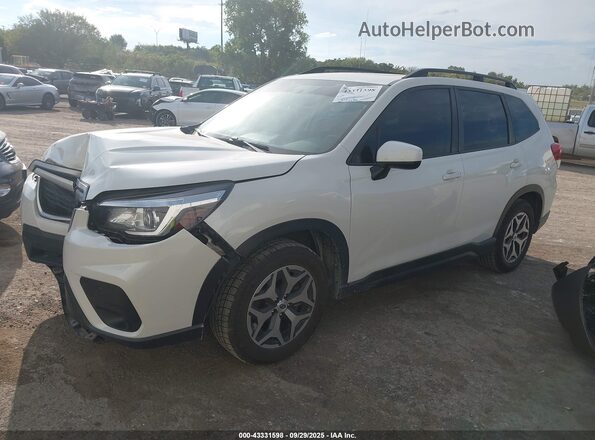 JF2SKAJC9LH451646 2020 SUBARU FORESTER White Առջևի ձախ երեք քառորդ տեսարան
