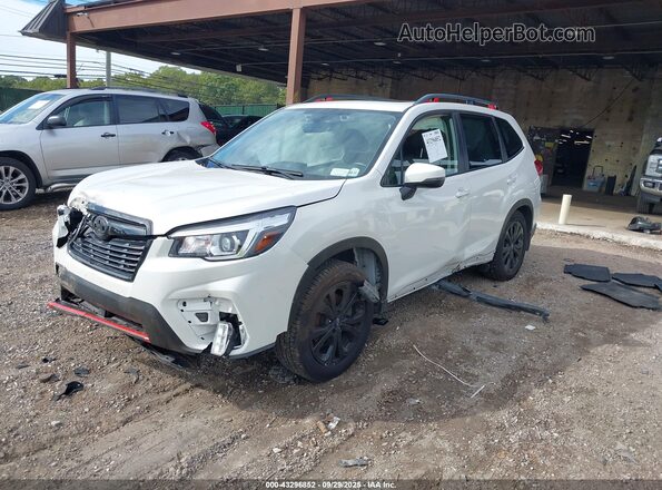 JF2SKALC5LH606741 2020 SUBARU FORESTER White Առջևի ձախ երեք քառորդ տեսարան