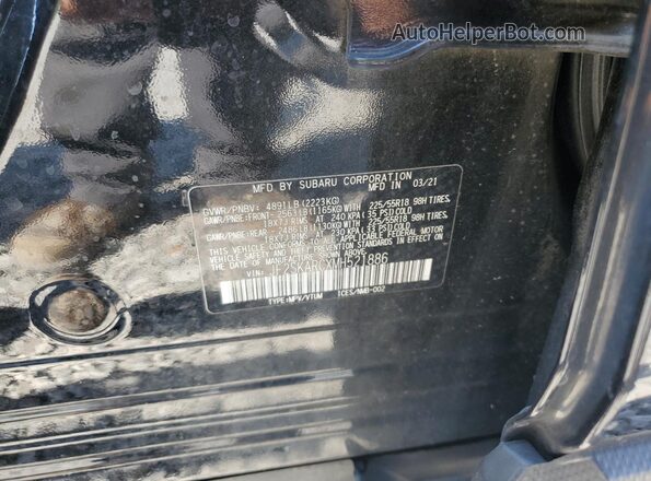 JF2SKARCXMH521886 2021 SUBARU FORESTER Black Вид наклейки з VIN-кодом