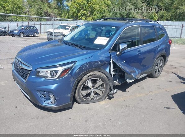 JF2SKAXCXLH560141 2020 SUBARU FORESTER Light Blue Առջևի ձախ երեք քառորդ տեսարան