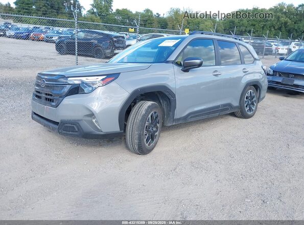 JF2SLDDCXSH528582 2025 SUBARU FORESTER Gray Vista tres cuartos delantera izquierda